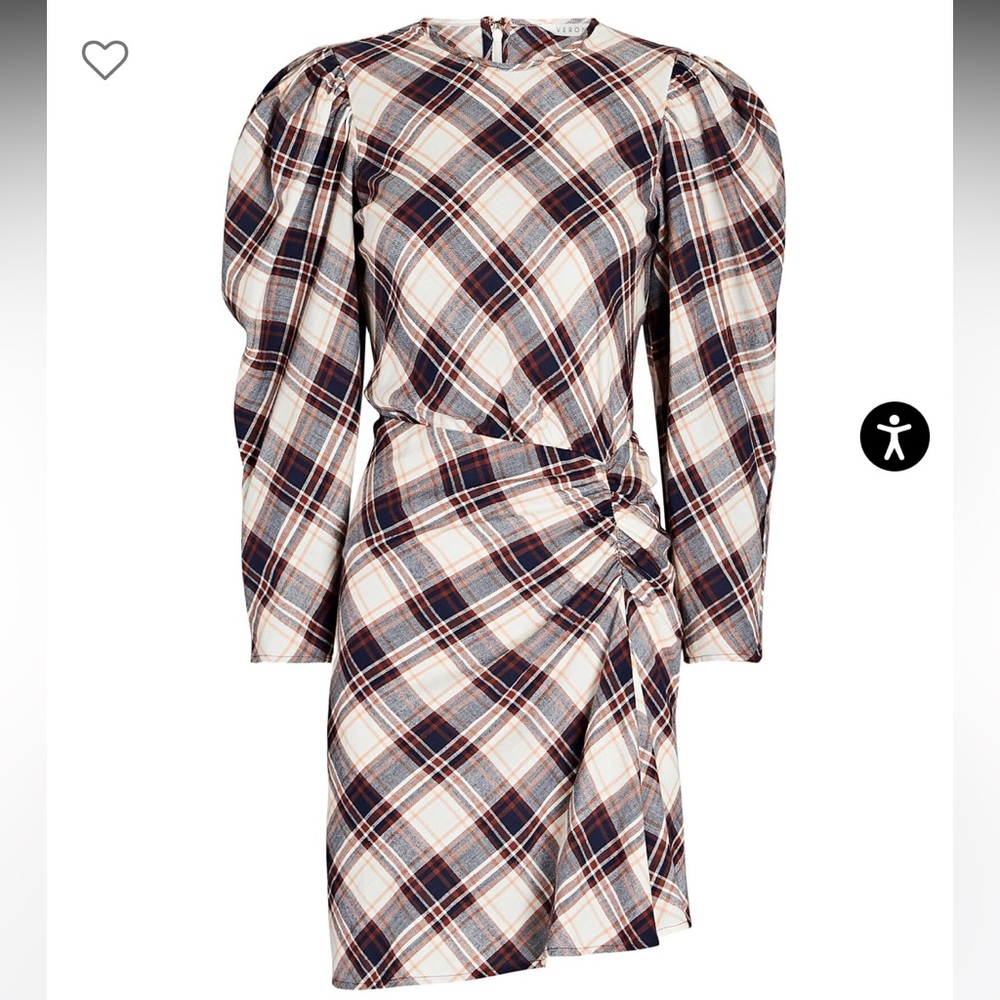 VERONICA BEARD
Agnor Draped Plaid Mini Dress